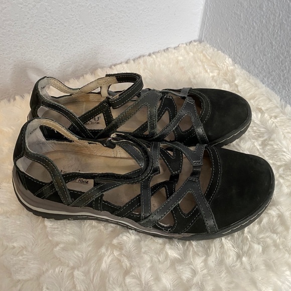Jambu Tangerine black flats sandals size 7.5
